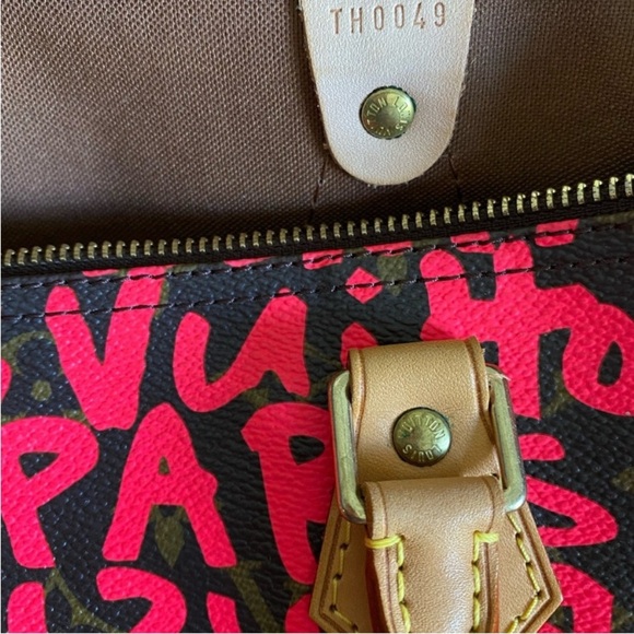 🌻🦄 Louis Vuitton Monogram Satchel Speedy Graffiti 30 🌻🦄 COLLECTOR ITEM 🔥 - Picture 4 of 13